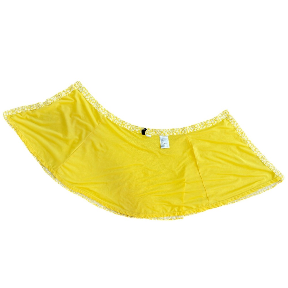 Skirt H&M Divided Yellow Floral Button Front Mini Skirt Size 6 Womens Viscose - Picture 9 of 9